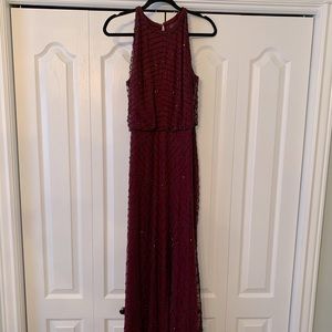 Adrianna Papell beaded gown.